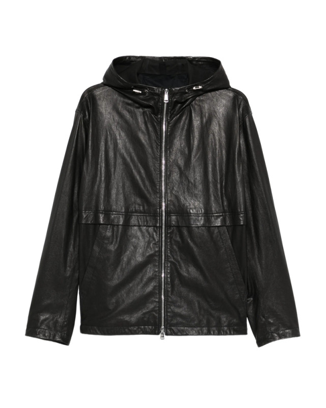 [TAGLIATORE] Leather Jacket SS26 CHE26-04 KAYV NERO