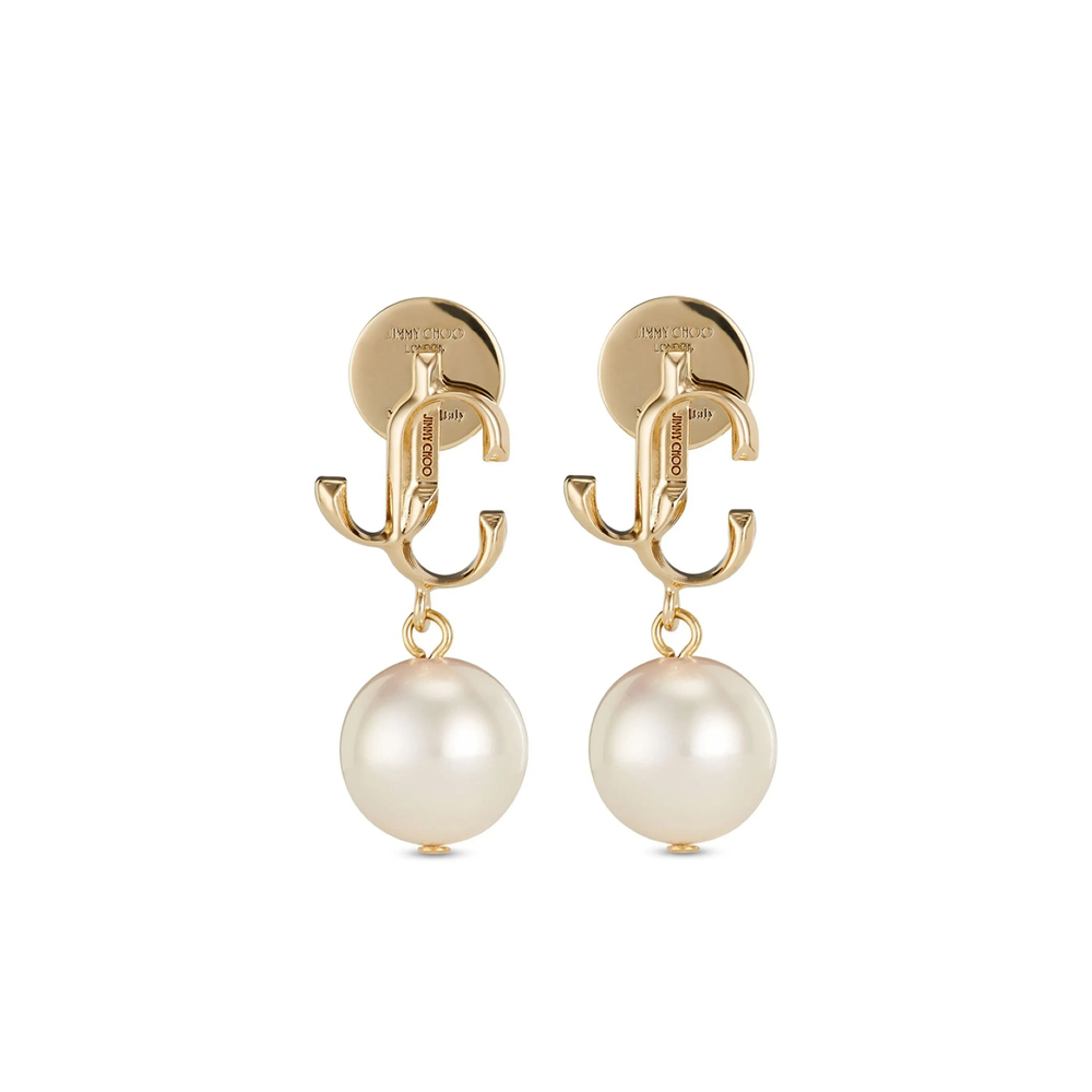 [Jimmy Choo] Earring FW26 JC PEARL EARRI DXQ GOLWH