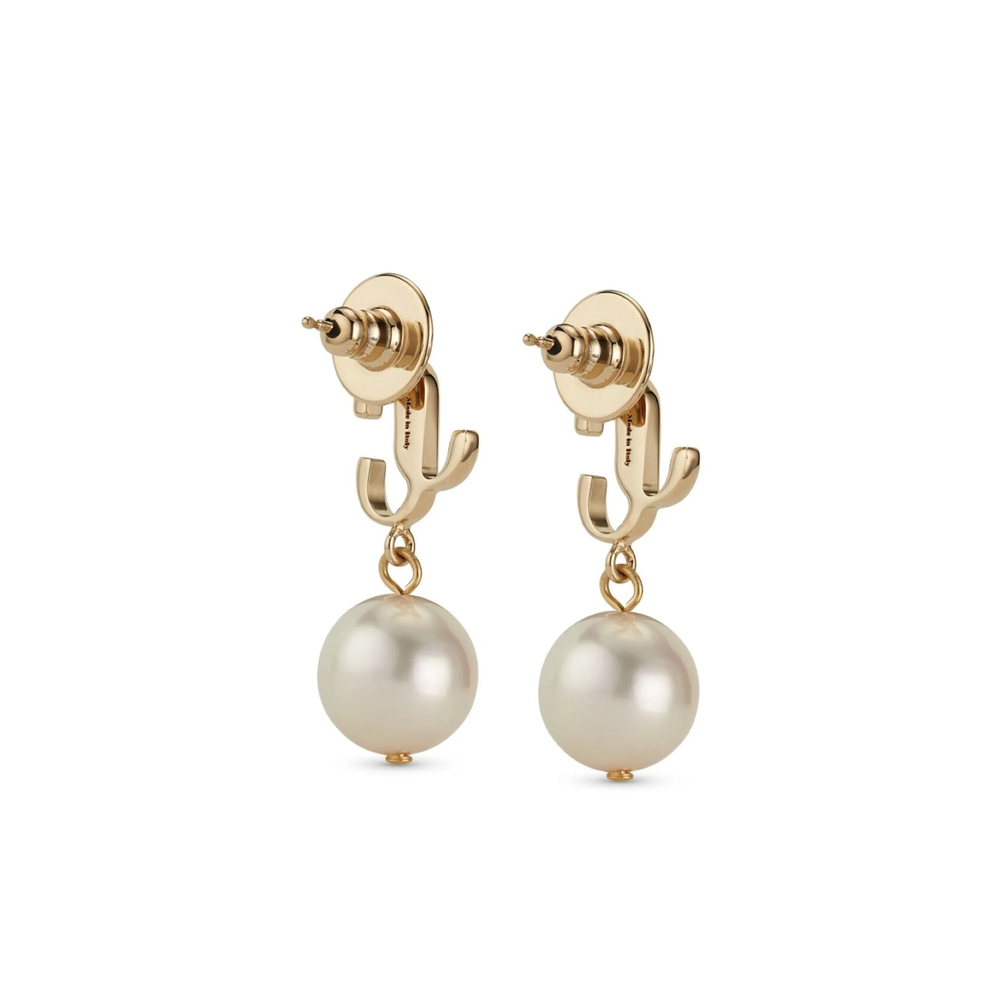 [Jimmy Choo] Earring FW26 JC PEARL EARRI DXQ GOLWH