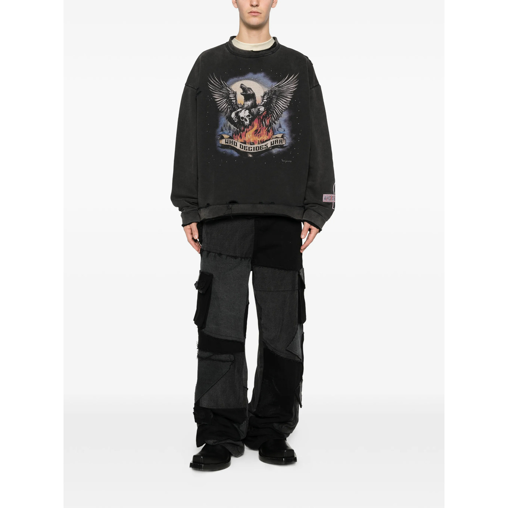 [Who Decides War] Sweatshirt FW25 MOON PULLOVER  COAL
