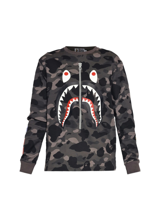 [A BATHING APE] T-shirts Long Sleeve SS26 001LTM301006M  BLACK