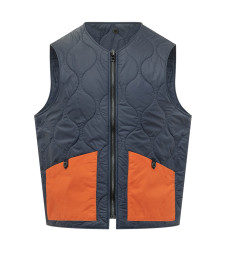 [Manifattura Ceccarelli] Down Vest SS26 6920CA NAVY ORANGE