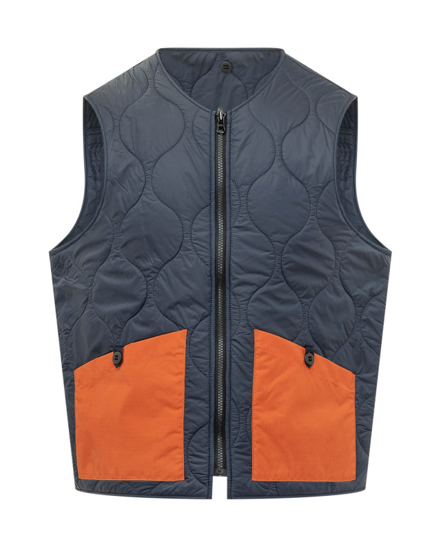 [Manifattura Ceccarelli] Down Vest SS26 6920CA NAVY ORANGE