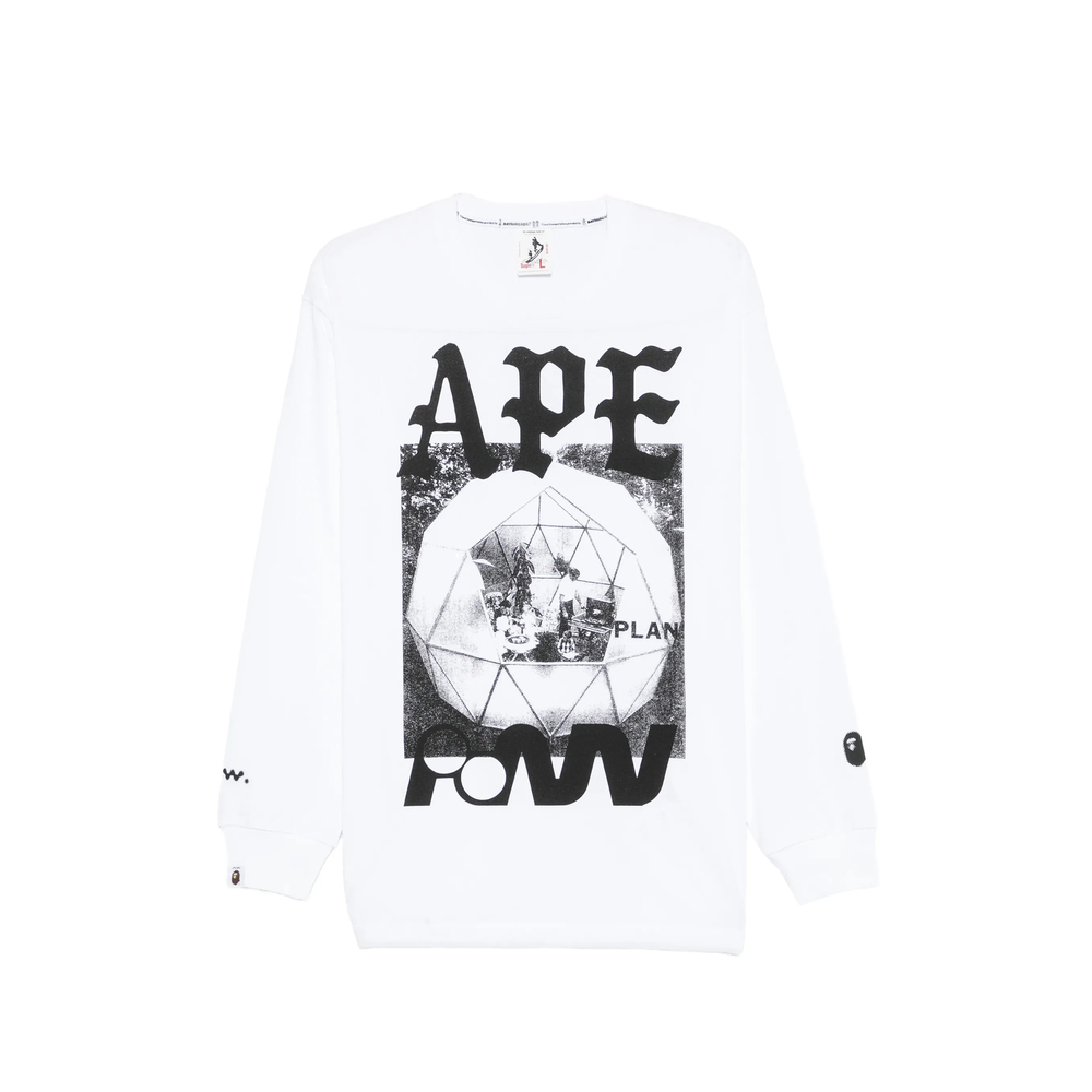 [A BATHING APE] T-shirts Long Sleeve SS26 001LTM331902C  WHITE