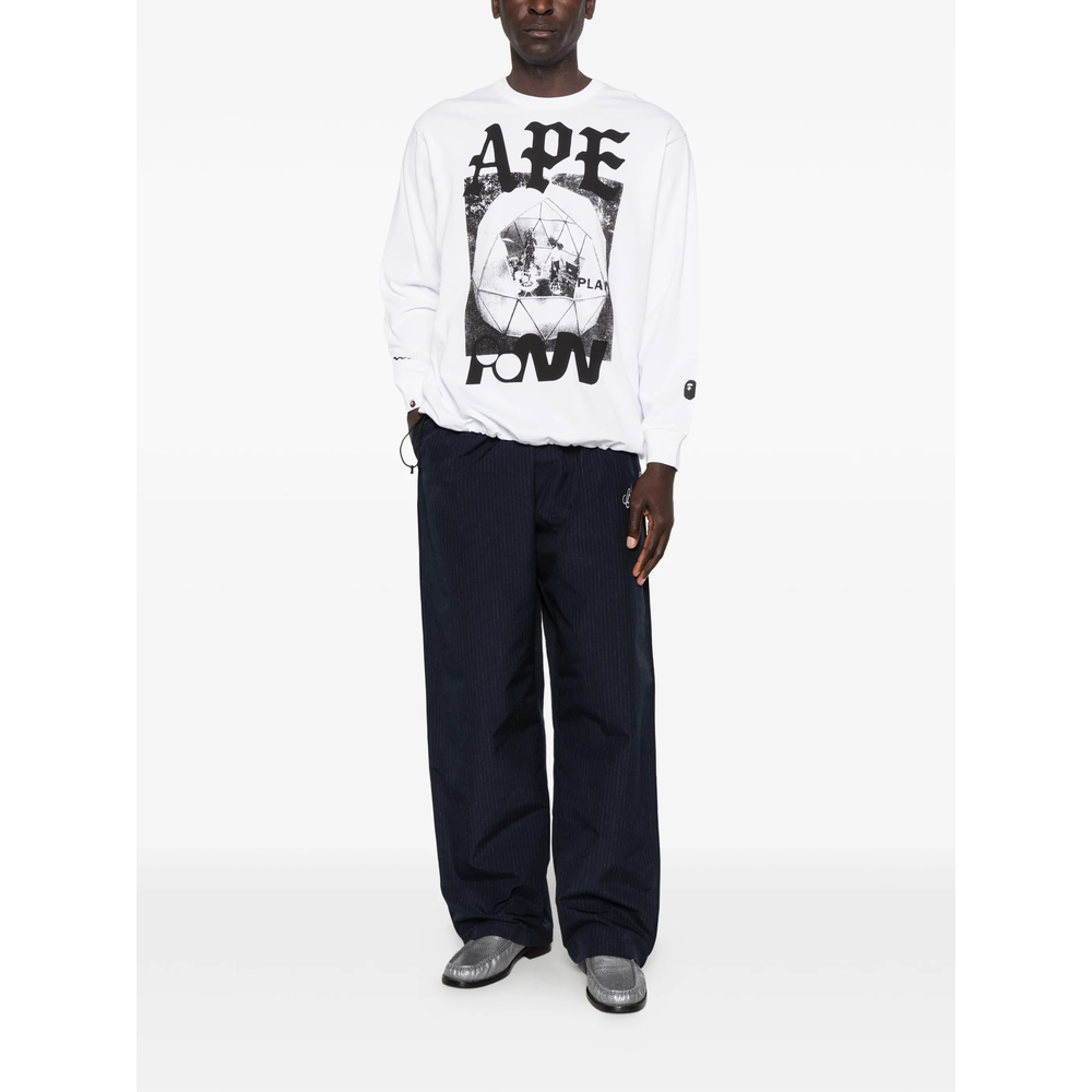 [A BATHING APE] T-shirts Long Sleeve SS26 001LTM331902C  WHITE