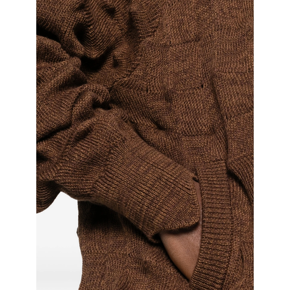 [Madfrenzy] Cardigan SS26 SPIKED  BROWN
