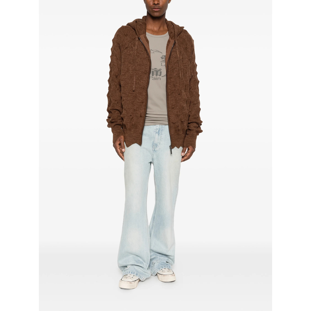 [Madfrenzy] Cardigan SS26 SPIKED  BROWN