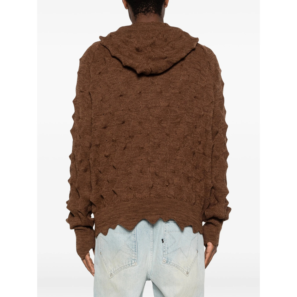 [Madfrenzy] Cardigan SS26 SPIKED  BROWN