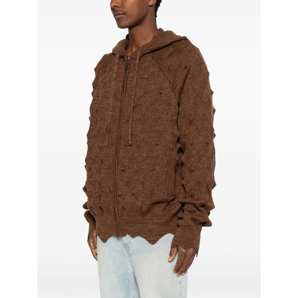 [Madfrenzy] Cardigan SS26 SPIKED  BROWN