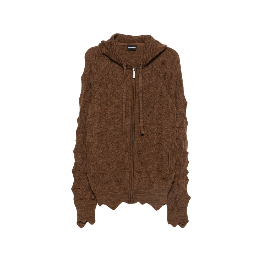 [Madfrenzy] Cardigan SS26 SPIKED  BROWN