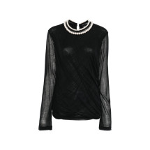 [Junya Watanabe] T-shirts Long Sleeve SS26 JQ-T008  BLACK