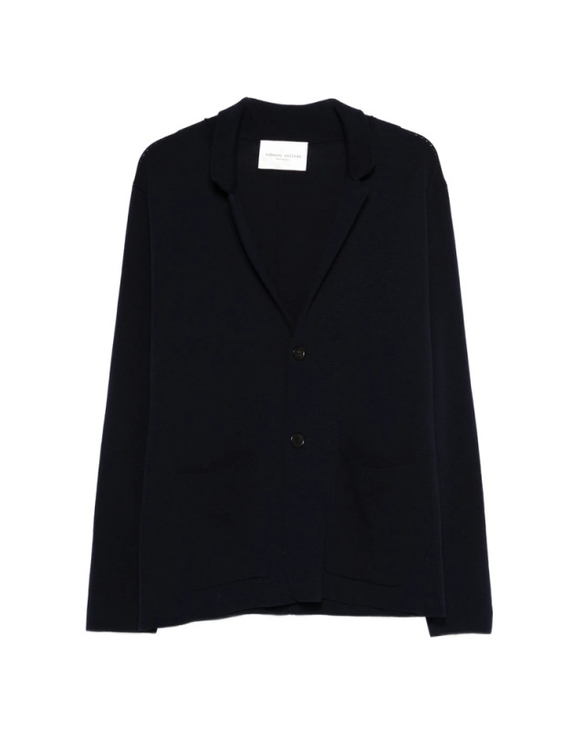 [ROBERTO COLLINA] Cardigan SS26 261MYA09011  NAVY