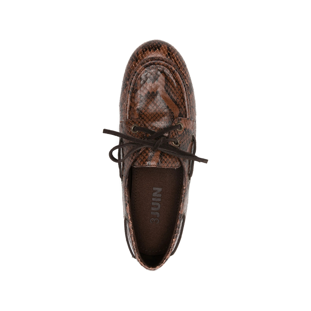 [3juin] Loafer SS26 ALEX 005 SNAKE EBONY