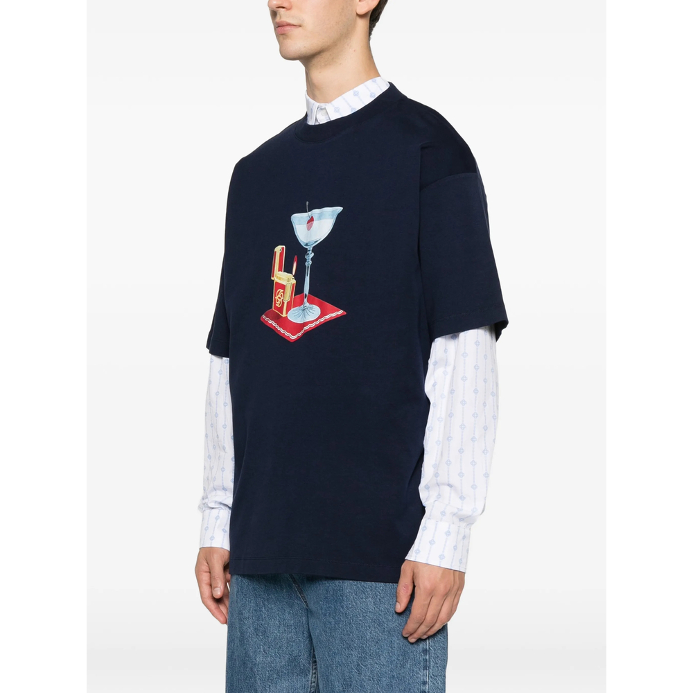 [DROLE DE MONSIEUR] T-shirts Short Sleeve SS26 J-TS291 CO002 NAVY