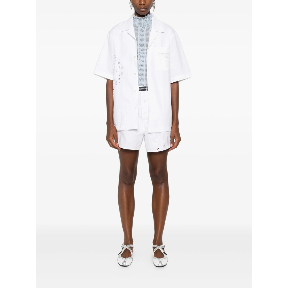 [MARINE SERRE] Shirts Short Sleeve SS26 USI016A UWOV0045 WH20