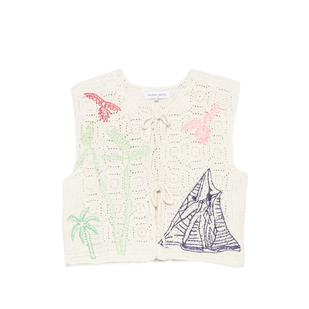 [MAISON LABICHE] Vest SS26 ZWPIVERPALM  IVORY