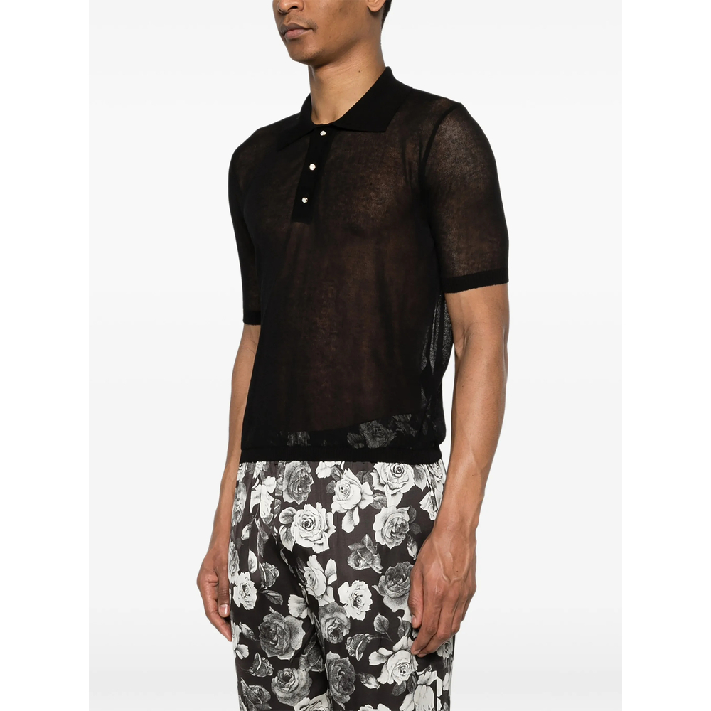 [ERNEST W. BAKER] Shirts Short Sleeve SS26 KN144B EM28 BLACK