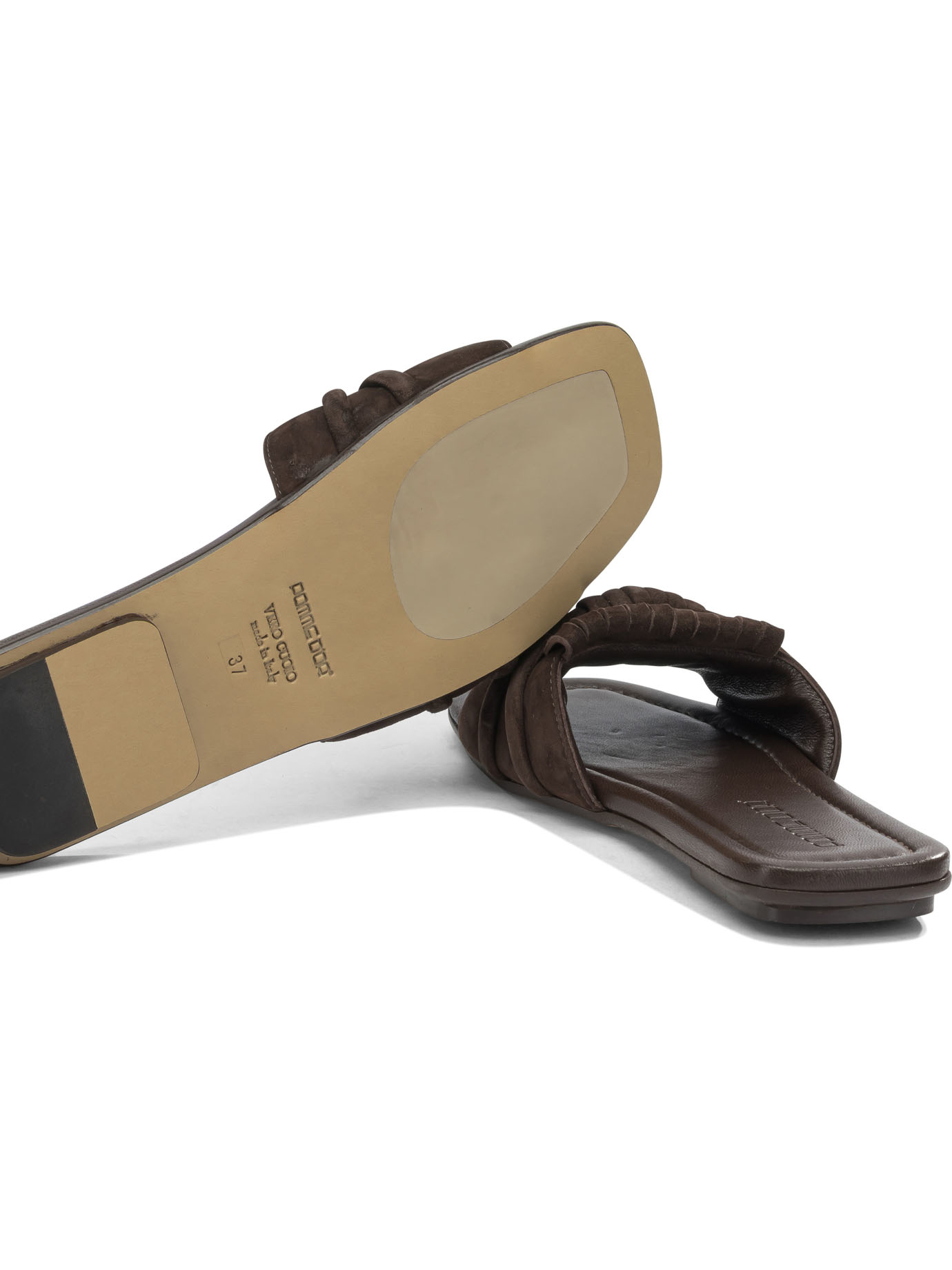 [Pomme D'Or] Slippers SS26 1099GLENNCAMOSCIO ESPRESSO