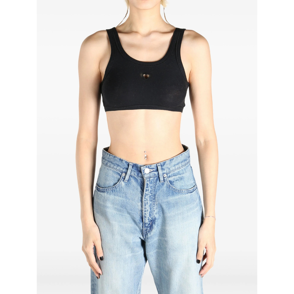 [BASERANGE] Tank top SS26 BRHE-RB HEART BLACK