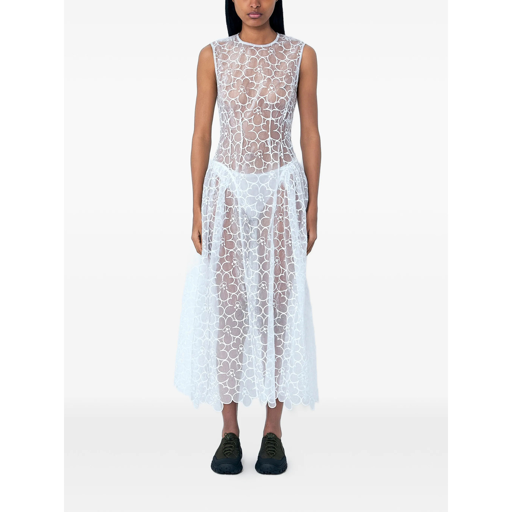 [Cecilie Bahnsen] Short sleeve dress SS26 RTW10026 CATE WHITE