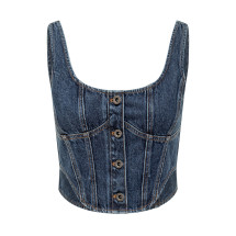 [Self-portrait] Tank top SS26 RS26819TBL BLUE