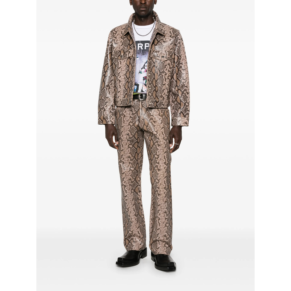[Midnight Rodeo] Trousers FW25 MRB-36 MR LEATHER SNAKE