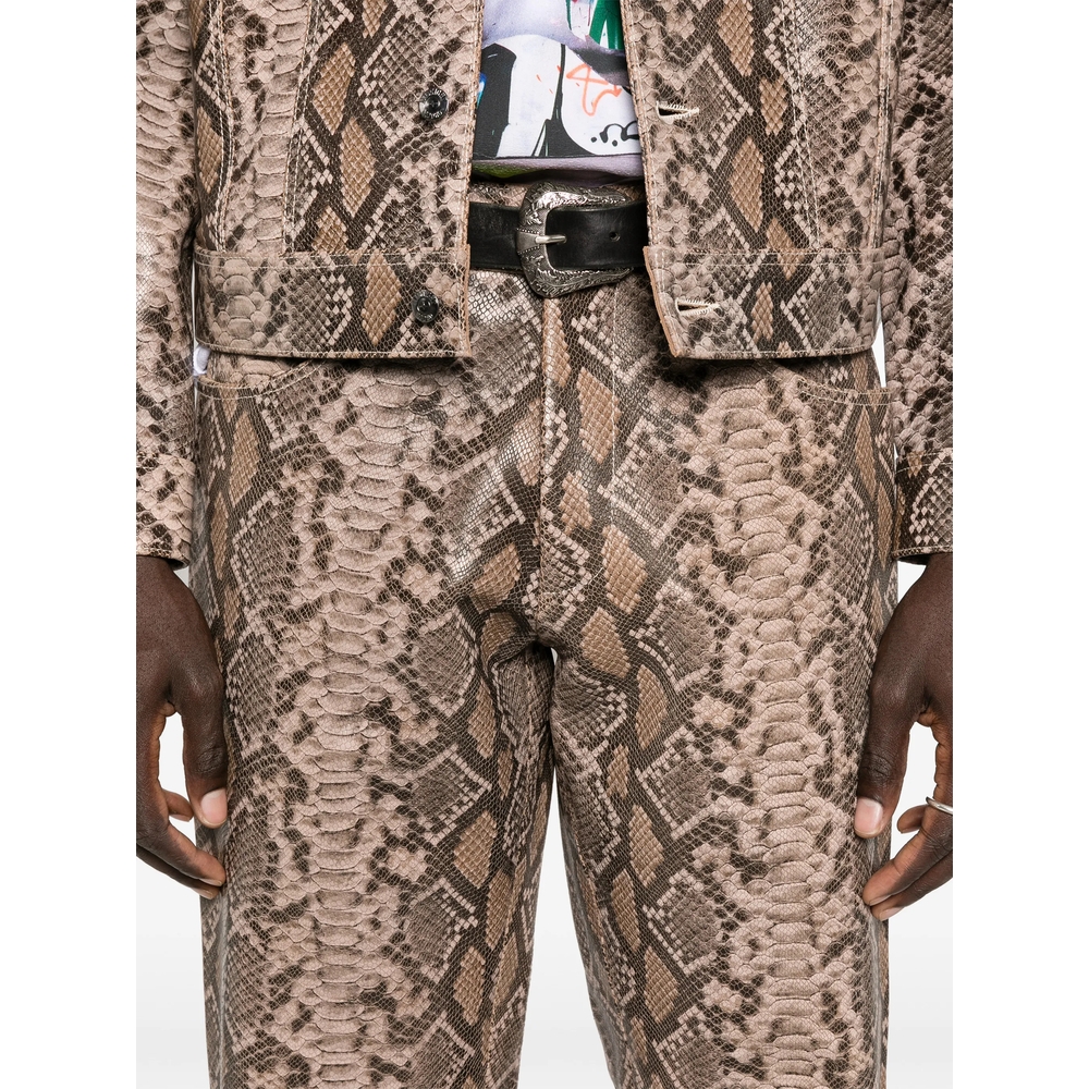 [Midnight Rodeo] Trousers FW25 MRB-36 MR LEATHER SNAKE