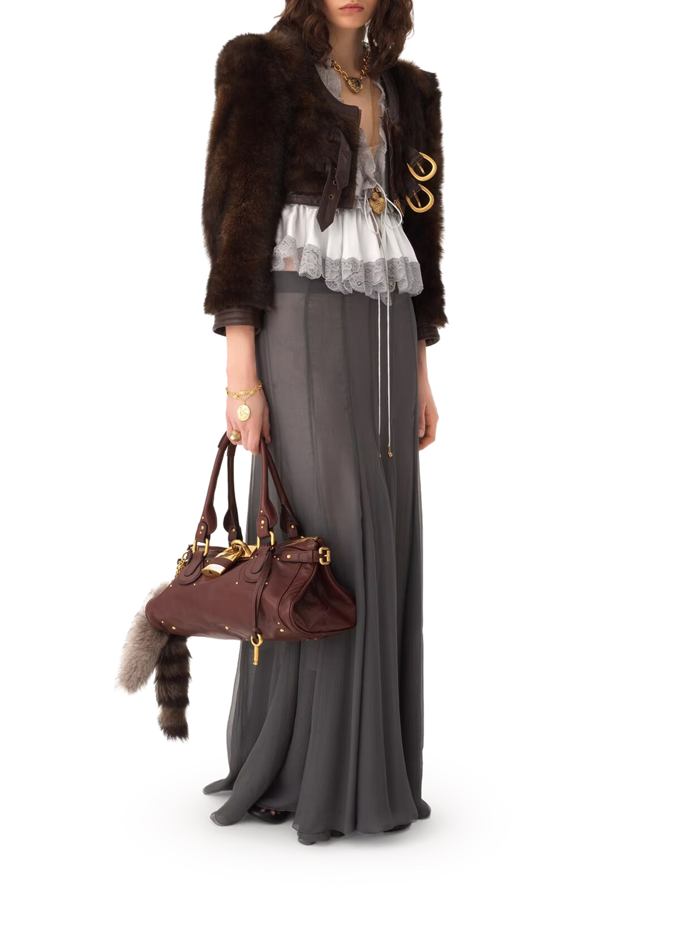 [Chloe] Tote bag FW26 CH25WS802P7527M CRAFTY BROWN