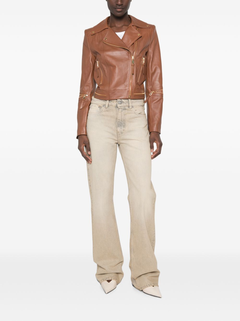 [ELISABETTA FRANCHI] Leather Jacket FW26 GD01Z66E2FK3