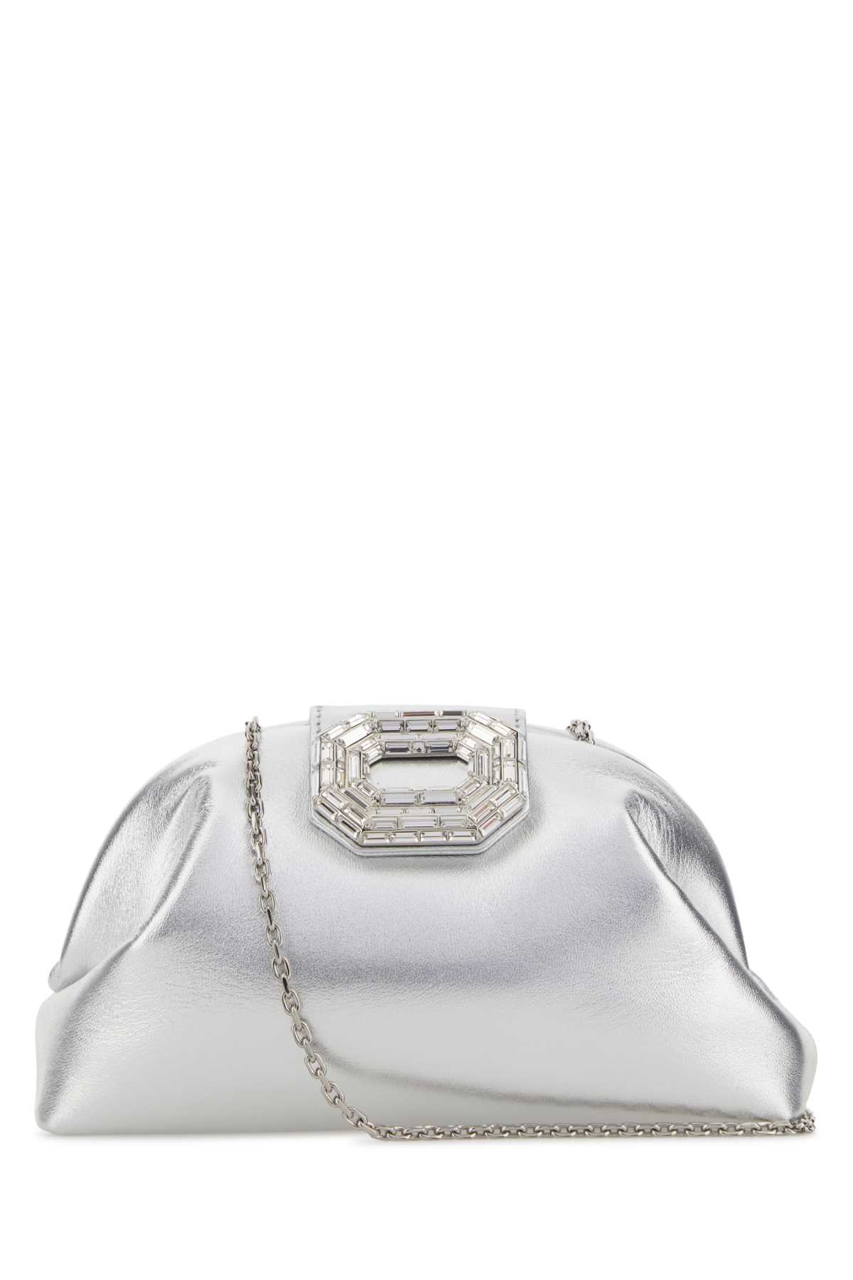 [Amina Muaddi] Clutch bag SS26 CAMELIABAG SILVER