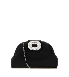 [Amina Muaddi] Clutch bag SS26 CAMELIABAG BLACKSILVER