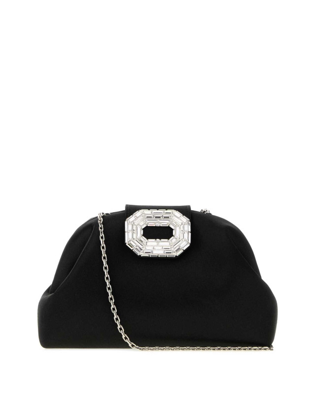 [Amina Muaddi] Clutch bag SS26 CAMELIABAG BLACKSILVER