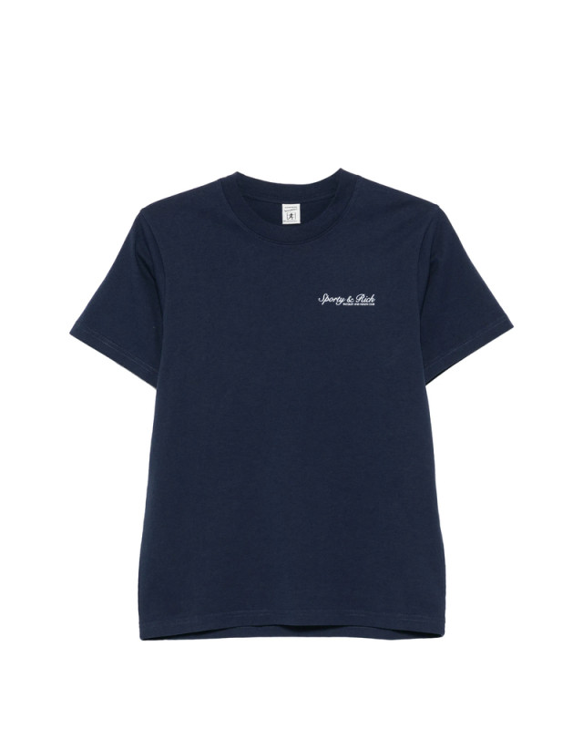 [SPORTY & RICH] T-shirts Short Sleeve FW26 TO11975325BL  DKNAV