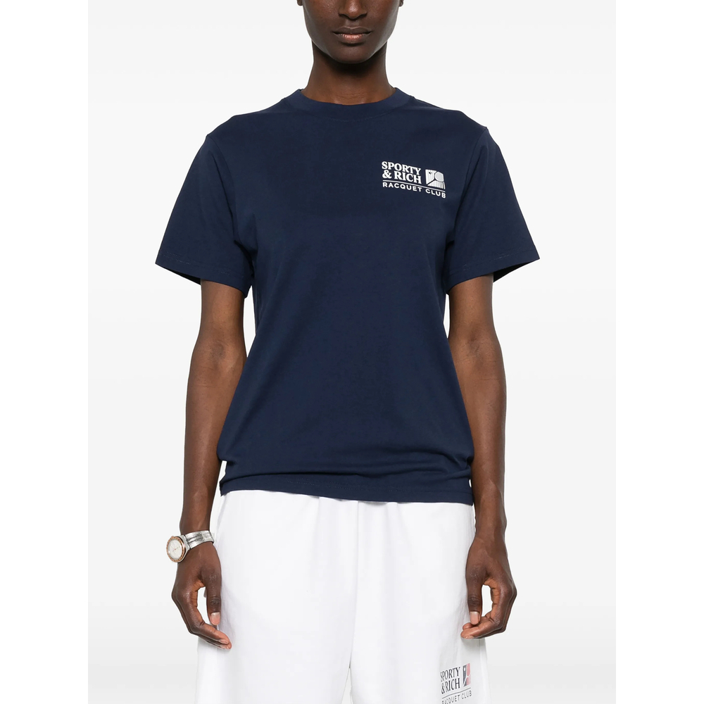 [SPORTY & RICH] T-shirts Short Sleeve FW26 TO11975431BL  DKNAV