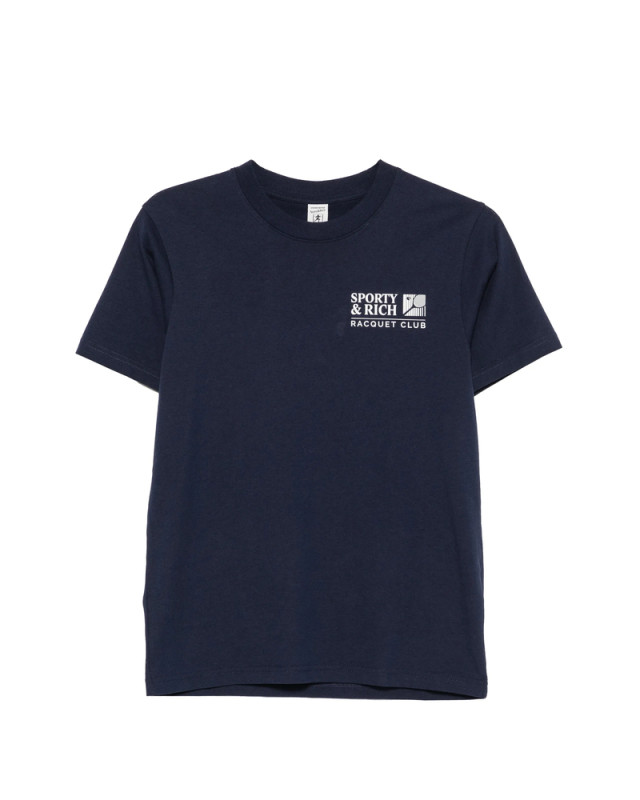 [SPORTY & RICH] T-shirts Short Sleeve FW26 TO11975431BL  DKNAV