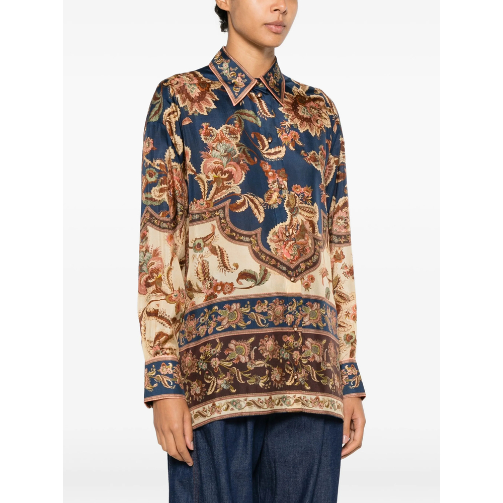 [Zimmermann] Shirts Long Sleeve FW26 8278TSS261  NAVY