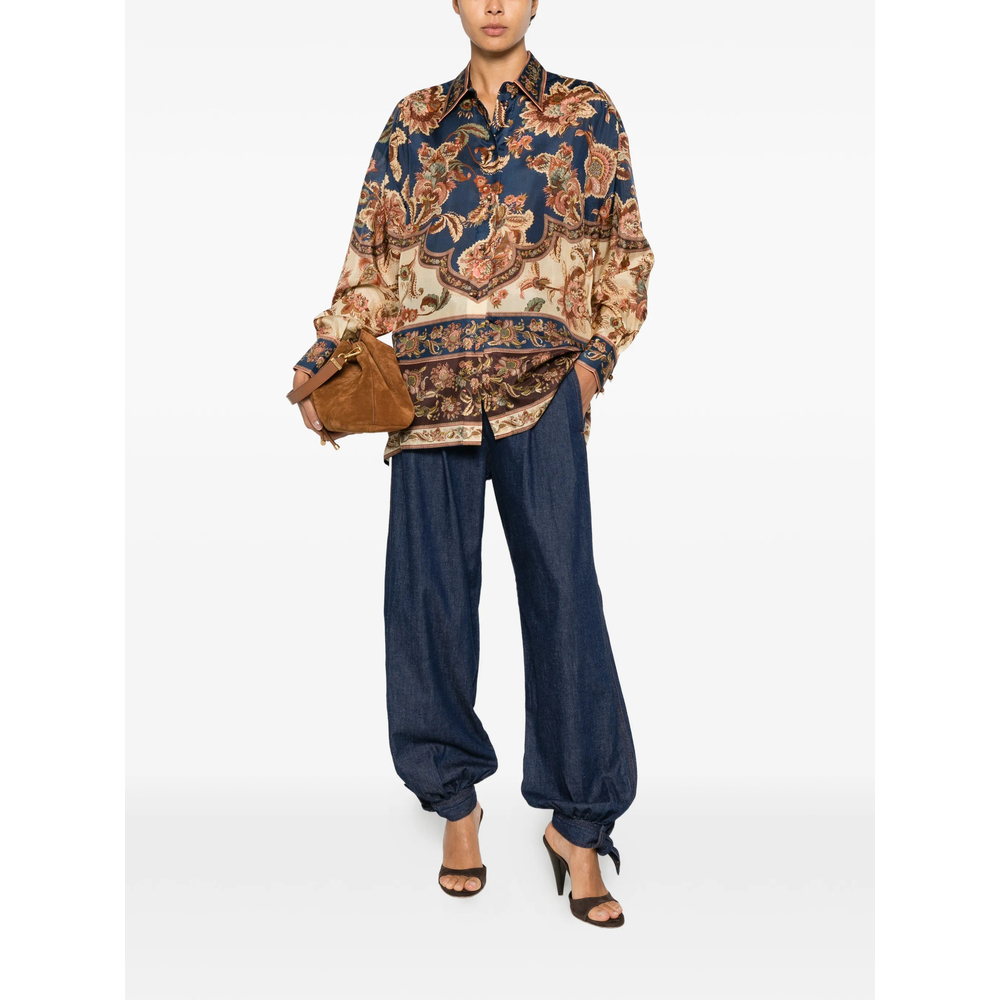 [Zimmermann] Shirts Long Sleeve FW26 8278TSS261  NAVY