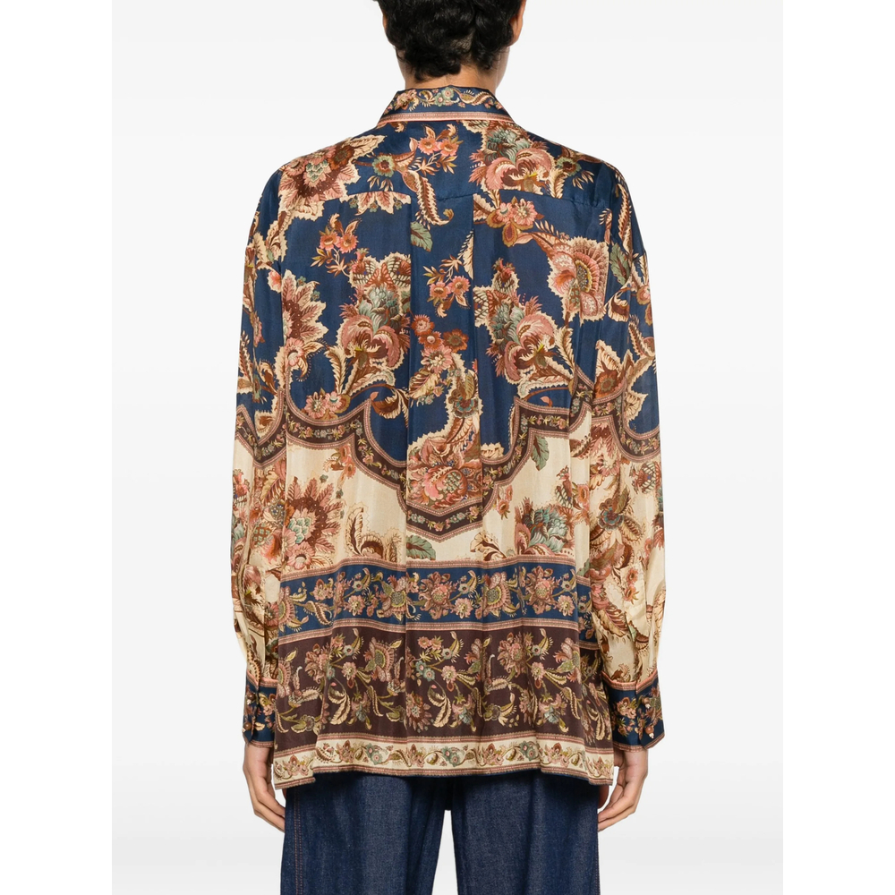 [Zimmermann] Shirts Long Sleeve FW26 8278TSS261  NAVY
