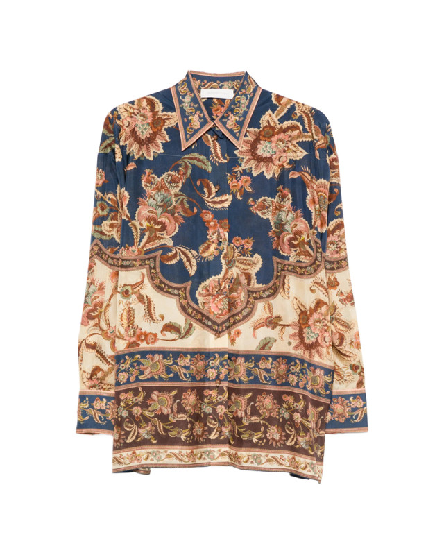 [Zimmermann] Shirts Long Sleeve FW26 8278TSS261  NAVY