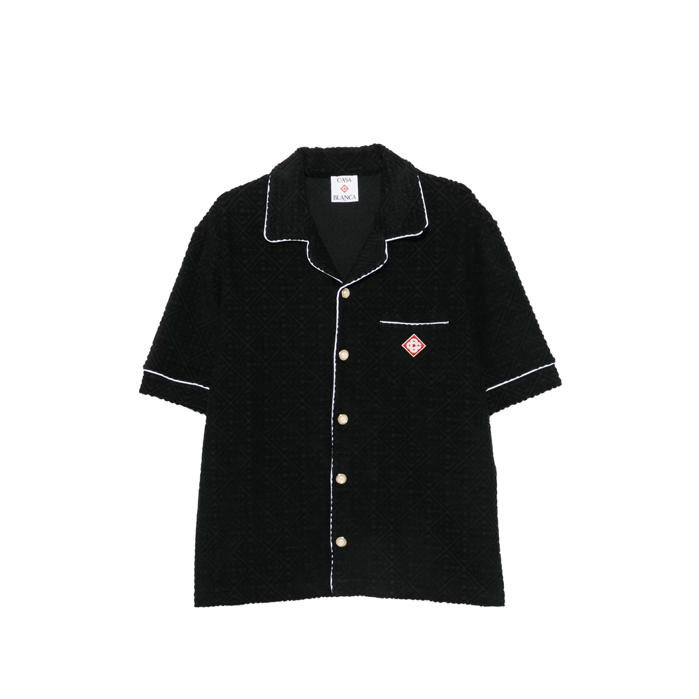 [Casablanca] Shirts Short Sleeve FW26 PF26-SH-085 02 BLACK