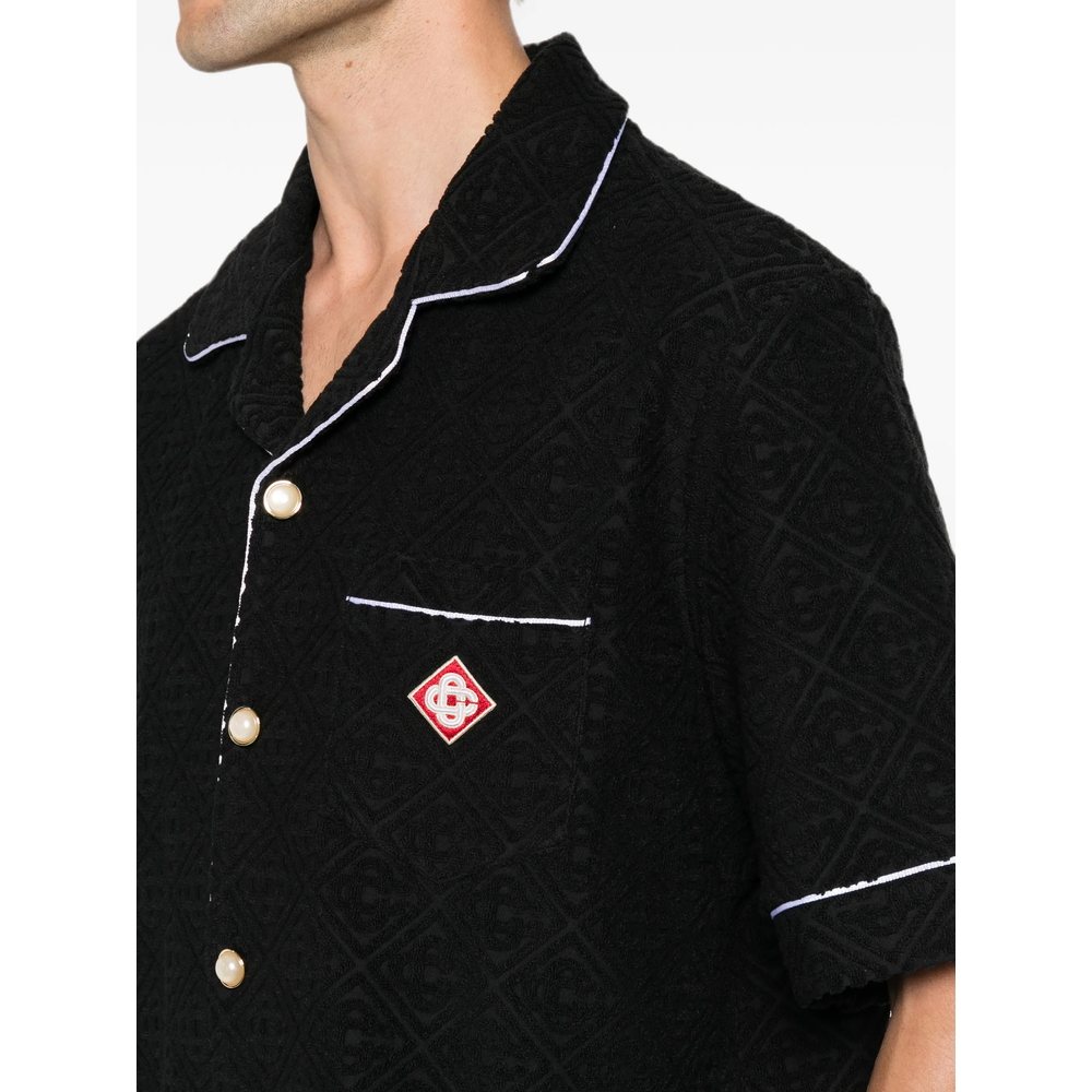 [Casablanca] Shirts Short Sleeve FW26 PF26-SH-085 02 BLACK