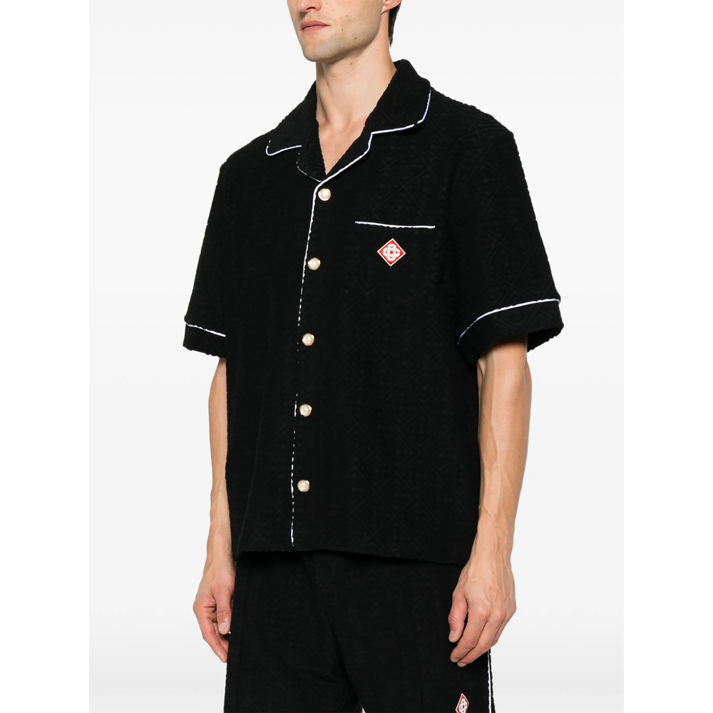[Casablanca] Shirts Short Sleeve FW26 PF26-SH-085 02 BLACK