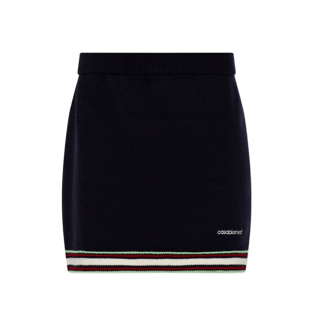 [Casablanca] Mini skirt FW26 PF26-KW-1029 01 NAVY