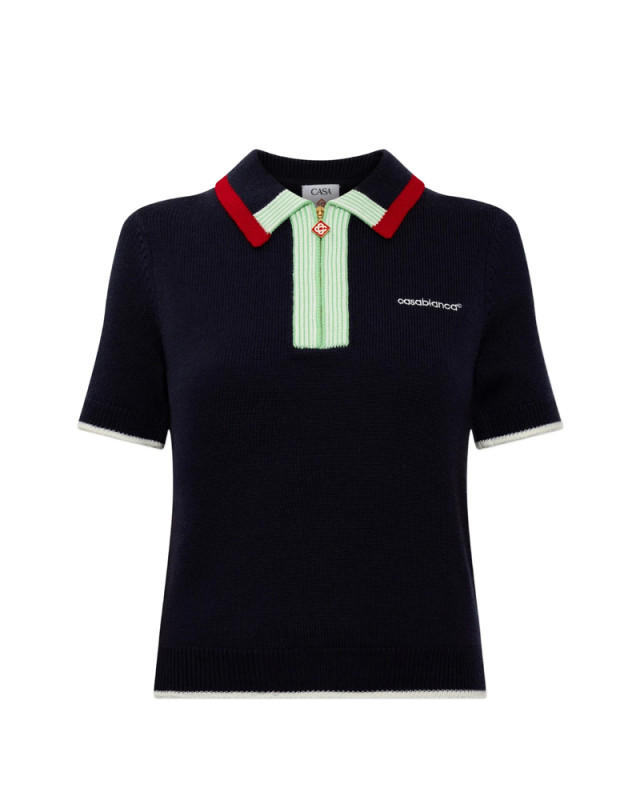 [Casablanca] T-shirts Short Sleeve FW26 PF26-KW-856 01 NAVY