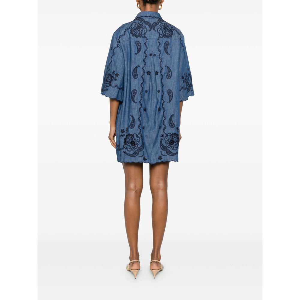[Zimmermann] Short sleeve dress FW26 8359DSS261  BLUE