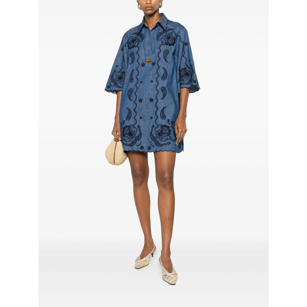 [Zimmermann] Short sleeve dress FW26 8359DSS261  BLUE