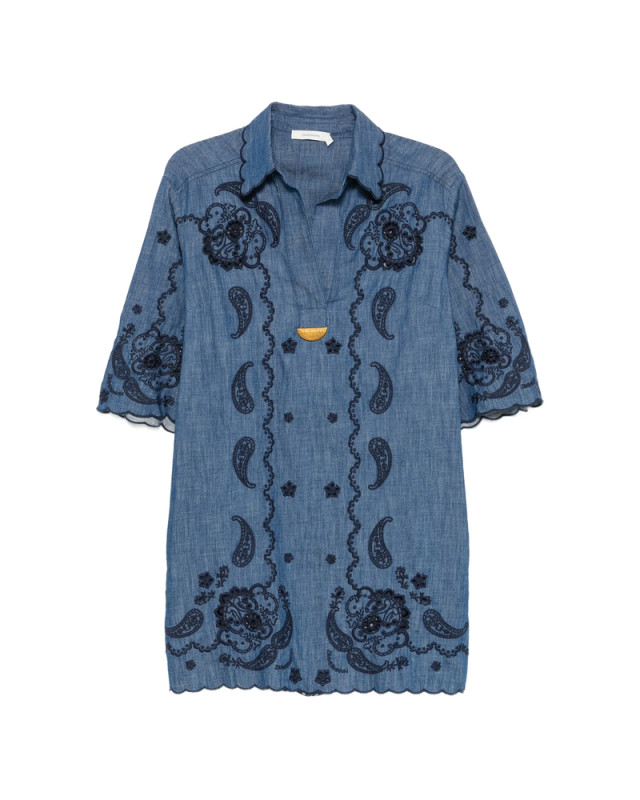 [Zimmermann] Short sleeve dress FW26 8359DSS261  BLUE