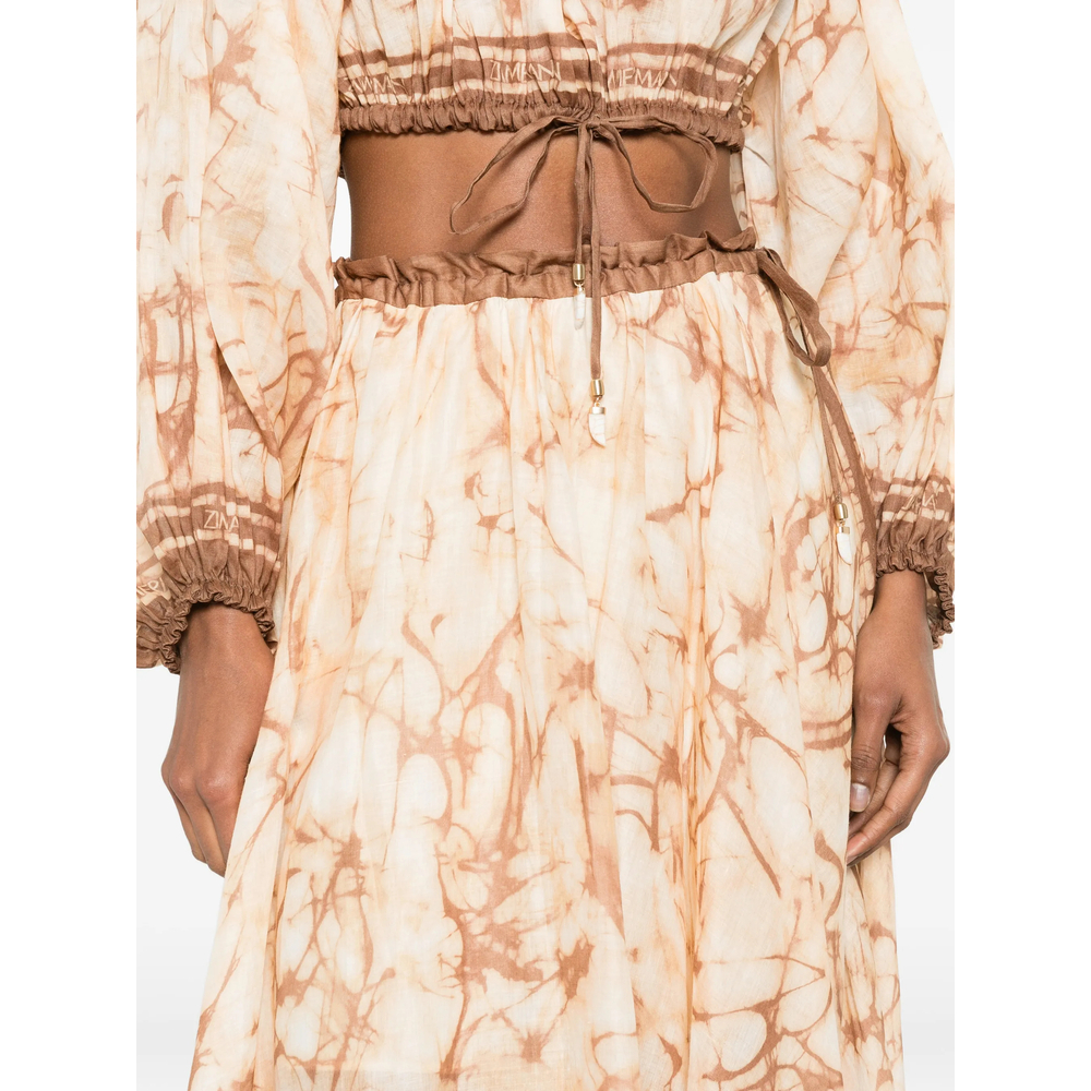 [Zimmermann] Long skirt FW26 8075SSS262  CHOCO