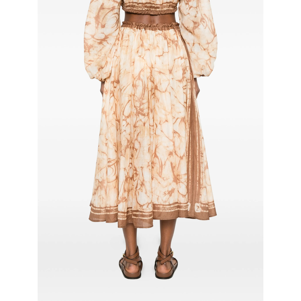 [Zimmermann] Long skirt FW26 8075SSS262  CHOCO