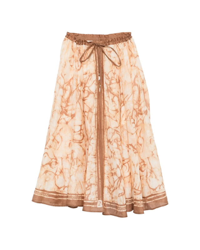 [Zimmermann] Long skirt FW26 8075SSS262  CHOCO